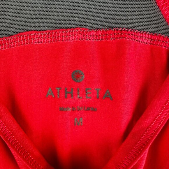 Athleta Chi Mesh Tank Top Womens Medium Racerback Hot Pink Gray - Picture 2 of 6